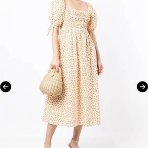 Faithfull the Brand Rory Fora-Print Midi Dress
